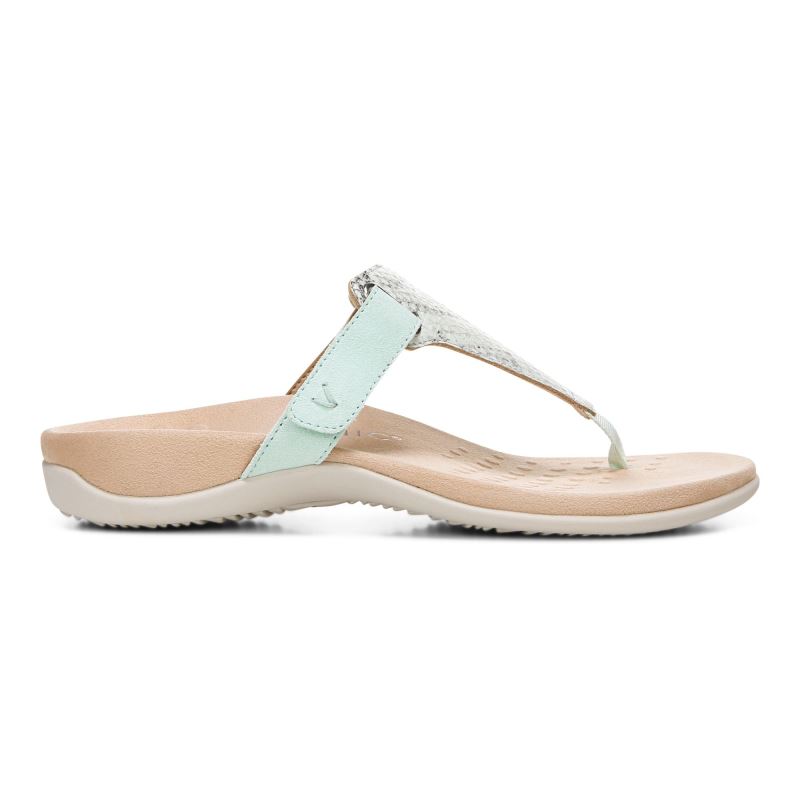 Vionic Wanda T-Pántos Sandal Kék | 1VpzVGun