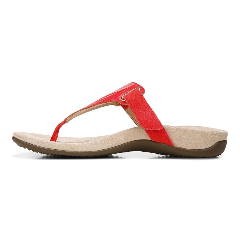 Vionic Wanda T-Pántos Sandal Piros | UQD58Unh