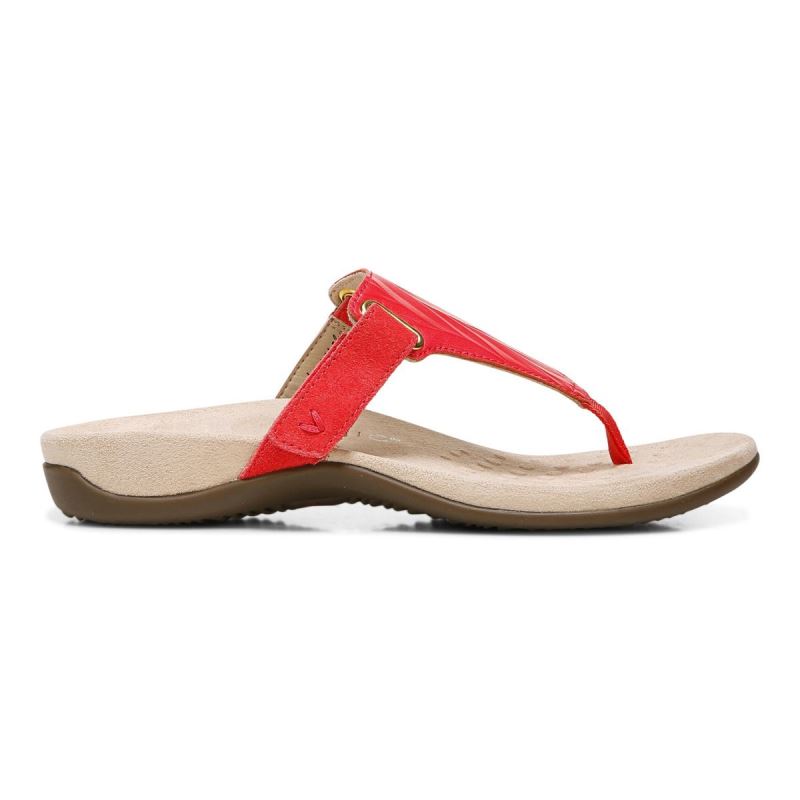 Vionic Wanda T-Pántos Sandal Piros | UQD58Unh