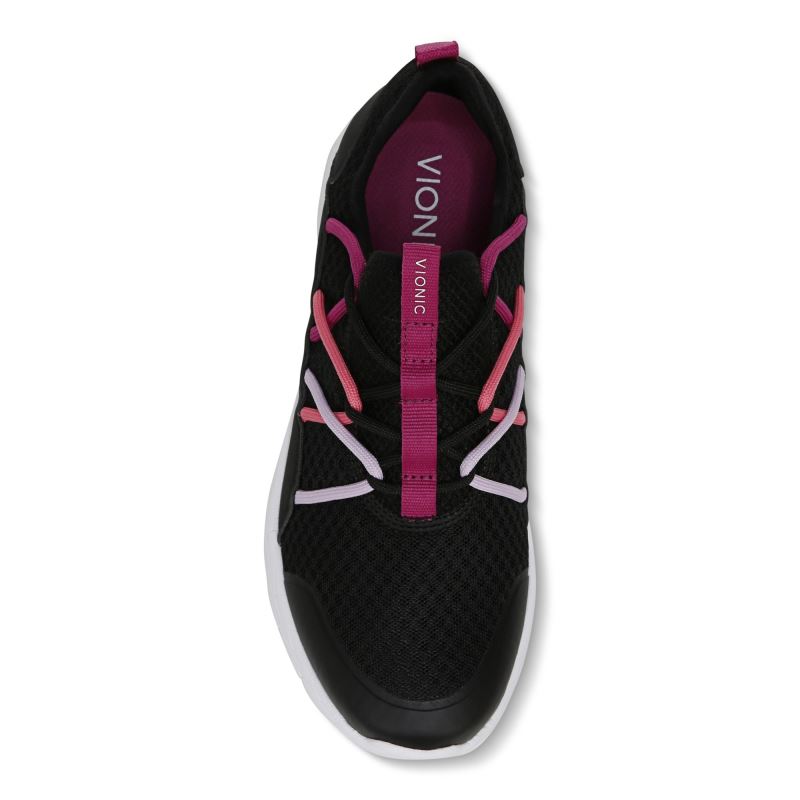 Vionic Zeliya Csipke Up Sneaker Fekete | 8MbJLZzx