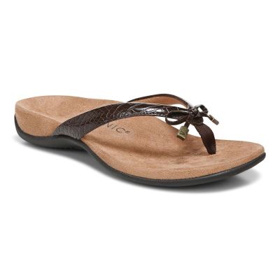 Vionic Bella Toe Post Sandal Barna | Q7PJsWtp