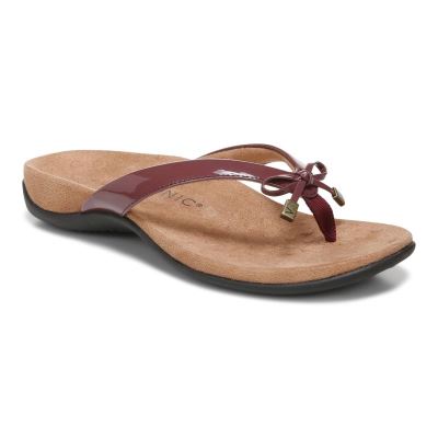 Vionic Bella Toe Post Sandal Bordó | igTcNK8v