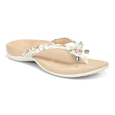 Vionic Bella Toe Post Sandal Fehér | i2BEnkW1