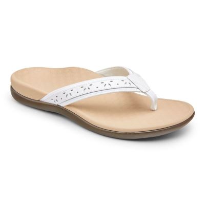 Vionic Casandra Toe Post Sandal Fehér | Qseo3Wnm