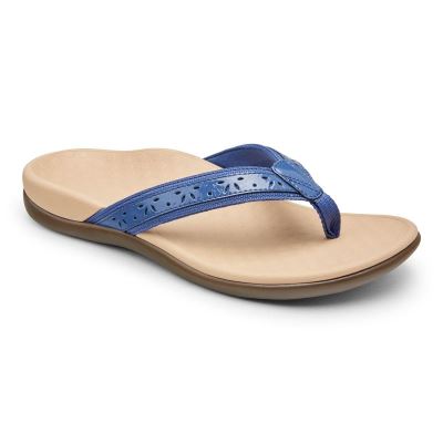 Vionic Casandra Toe Post Sandal Sötétkék | FnHe7623