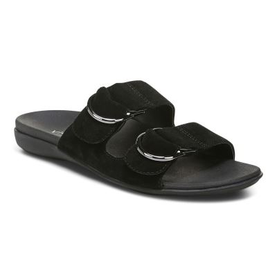 Vionic Corlee Papucs Sandal Fekete | IXkzDdJF