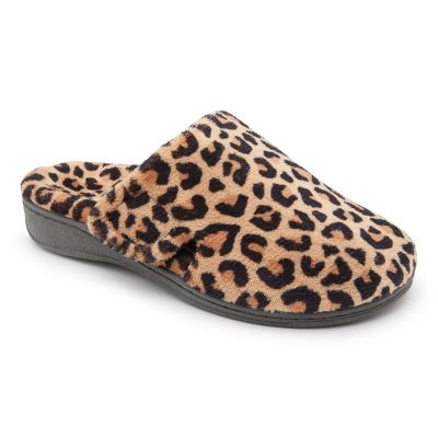 Vionic Gemma Mule Slippers Bézs Leopárd | VLcdydm3