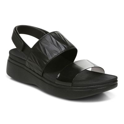 Vionic Karleen Platform Sandal Fekete | TgFOu8Am