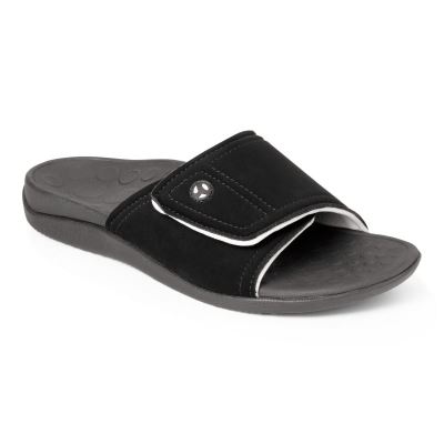 Vionic Kiwi Papucs Sandal Fekete Szürke | 7esKMdKN