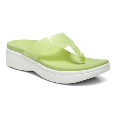 Vionic Luminous Platform Sandal Világos Zöld | CoK8OU6D