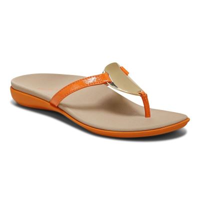 Vionic Raysa Toe Post Sandal Arany | ddABcReU