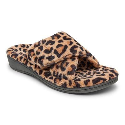 Vionic Relax Slippers Bézs Leopárd | sppQSoeJ