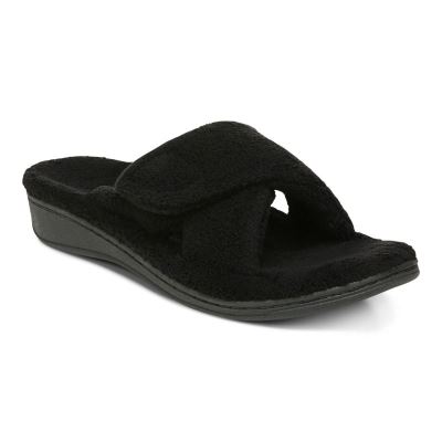 Vionic Relax Slippers Fekete | urSmck7d