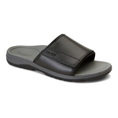 Vionic Stanley Slip On Sandal Fekete | Yi1EEVhR