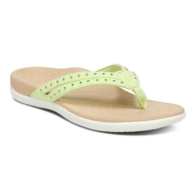 Vionic Tasha Toe Post Sandal Világos Zöld | UG47ZWIE