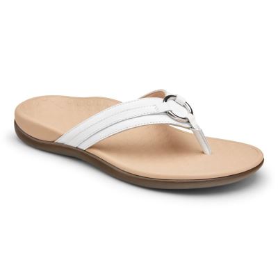 Vionic Tide Aloe Toe Post Sandal Fehér | a2juPMje