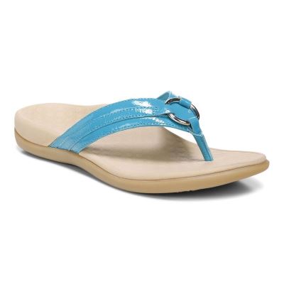 Vionic Tide Aloe Toe Post Sandal Kék | Ak5Nhavv