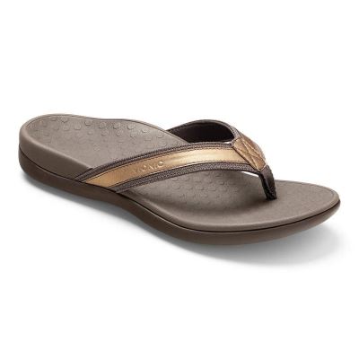 Vionic Tide II Toe Post Sandal Metal | KCAROfmr