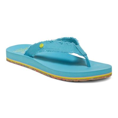 Vionic Unwind Toe Post Sandal Kék | hWTA8ekk