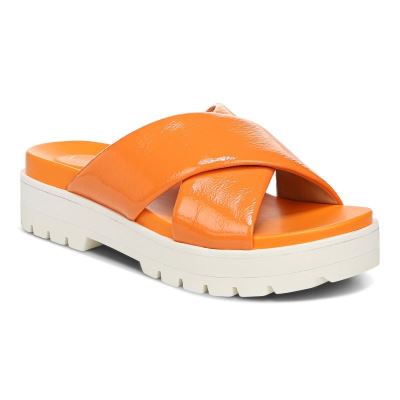 Vionic Vesta Flatform Lug Sandal Arany | 5QOHmV5H