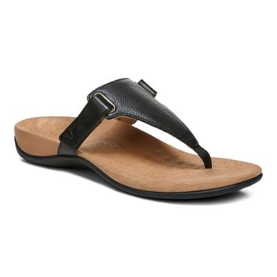 Vionic Wanda T-Pántos Sandal Fekete | G3AsCEo3